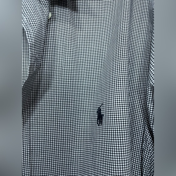 Ralph Lauren Shirt Men's Large Button Down Gingham Check Print Casual Prep Slim - Picture 2 of 4